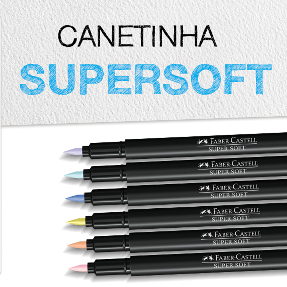 Caneta Hidrográfica Brush Supersoft Faber Castell