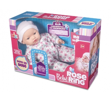 BONECA BEBE ROSE RING COM 4 SONS