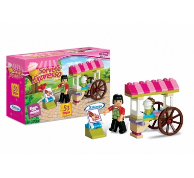 BLOCOS P/ MONTAR SORVETE EXPRESSO 53 PÇS