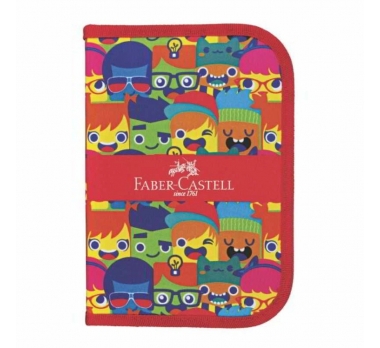 ESTOJO ESCOLAR NYLON CARINHAS C/18PÇS