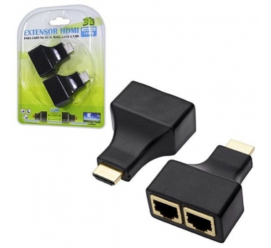 EXTENSOR HDMI P/CABO DE REDE RJ45 CAT5/6