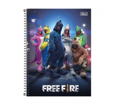 CADERNO 1M 80 FOLHAS FREEFIRE SORTIDO