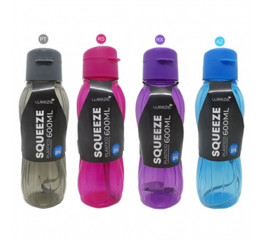 GARRAFA/SQUEEZE PLAST. SORT. 600ML