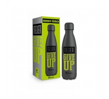 GARRAFA TERMICA METAL NEON - NEVER GIVE UP 500ML