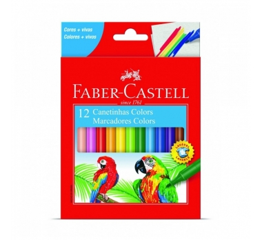 CANETINHAS 12 CORES FABER CASTELL