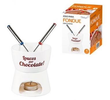 JOGO PARA FONDUE EM PORCELANA 350 ML