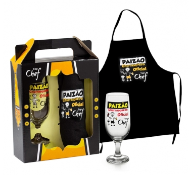CONJUNTO TAÇA/AVENTAL PAIZAO CHURRASQUEIRO