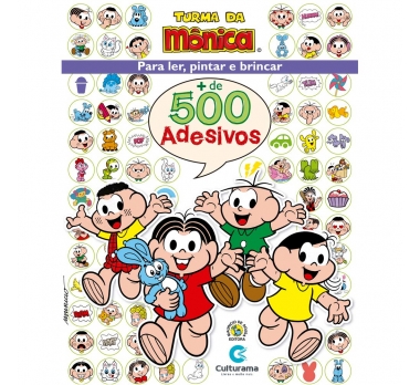 LIVRO TURMA DA MONICA 500 ADESIVOS