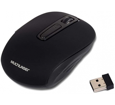 Mouse Sem Fio Multilaser 2.4 GHZ Litio Preto