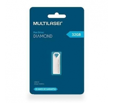 PENDRIVE MULTILASER DIAMNOND 32 GB USB 2.0