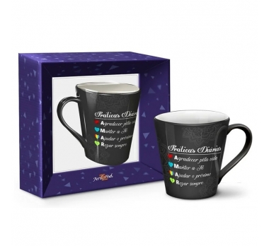 CANECA PORCELANA PRATICAS DIARIAS 270 ML