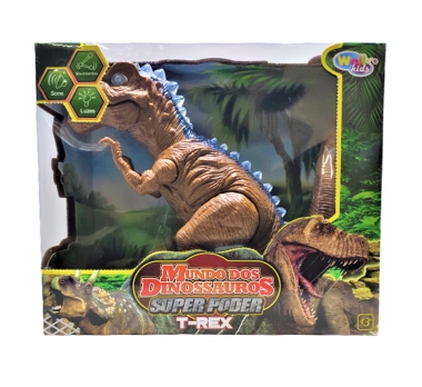 DINOSSAURO T-REX A PILHA