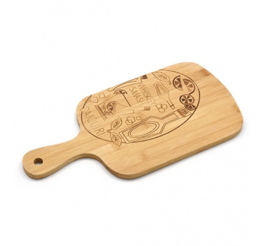 TABUA DE CORTE DE MADEIRA/BAMBU 33 X 16CM