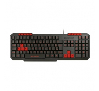 TECLADO GAMER MULTIMIDIA SLIM VERMELHO