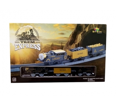 LOCOMOTIVA TREM EXPRESS COM 28 ACESSORIOS