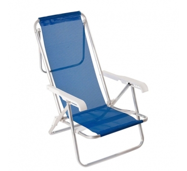 CADEIRA RECLIN. 8 POS ALUM AZUL MOR