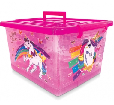 CONTAINER ORGANIZADOR ROSA GLITTER