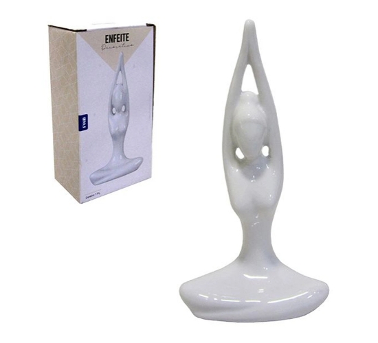 BAILARINA PORCELANA BRANCA 15X8X4,5CM