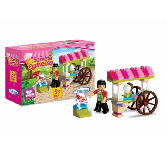 BLOCOS P/ MONTAR SORVETE EXPRESSO 53 PÇS