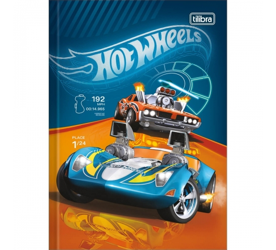 CADERNO BROCH CD 1/4 HOT WHEELS 80F