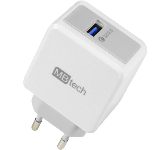 CARREGADOR TURBO 3.0 BIVOLT USB MB TECH