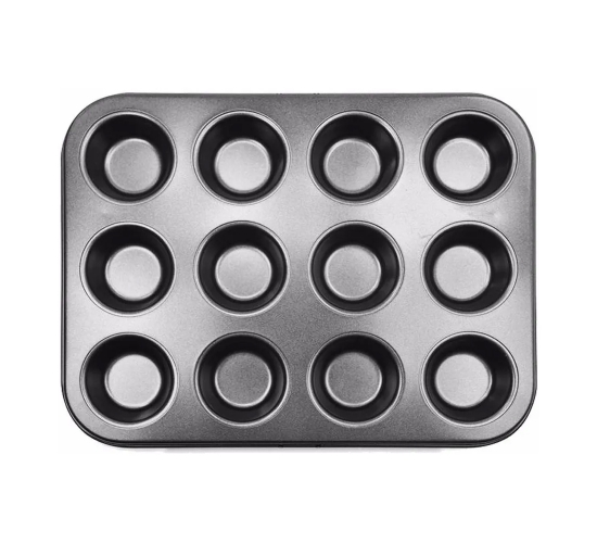 FORMA PARA CUPCAKE E PÃO DE QUEIJO 12 CAVIDADES ANTIADERENTE