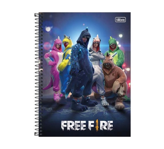 CADERNO 1M 80 FOLHAS FREEFIRE SORTIDO