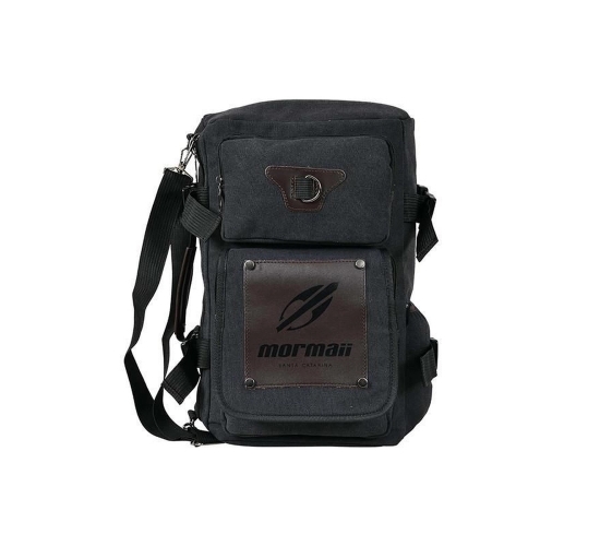 MOCHILA PRETA JUVENIL POLIÉSTER MORMAII