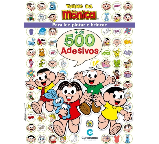 LIVRO TURMA DA MONICA 500 ADESIVOS