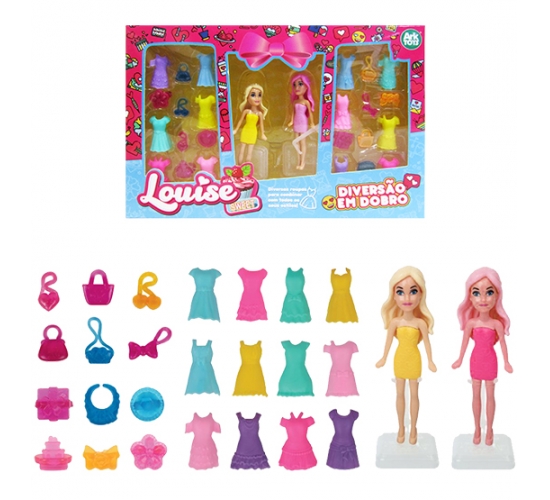 BONECA LOUISE C/2 E ACESSORIOS