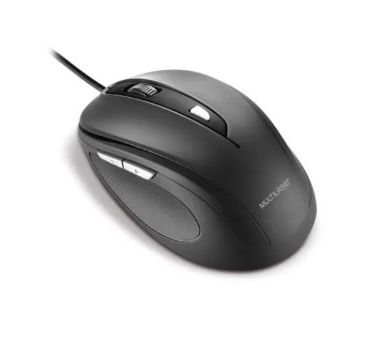 MOUSE C/FIO CONFORT USB PRETO C/6 BOTOES