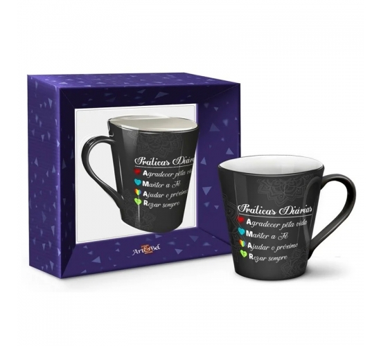 CANECA PORCELANA PRATICAS DIARIAS 270 ML
