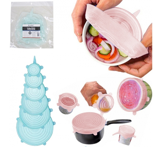 TAMPA DE SILICONE COLORS KIT COM 6 PECAS 7 / 9 / 1