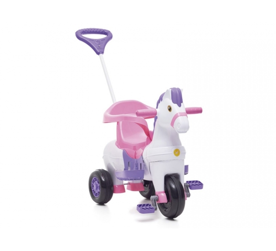 TRICICLO CAVALINHO POTO CALESITA ROSA