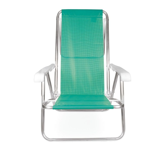 CADEIRA RECLINAVEL 8 POS ALUM. VERDE