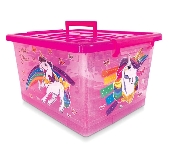 CONTAINER ORGANIZADOR ROSA GLITTER