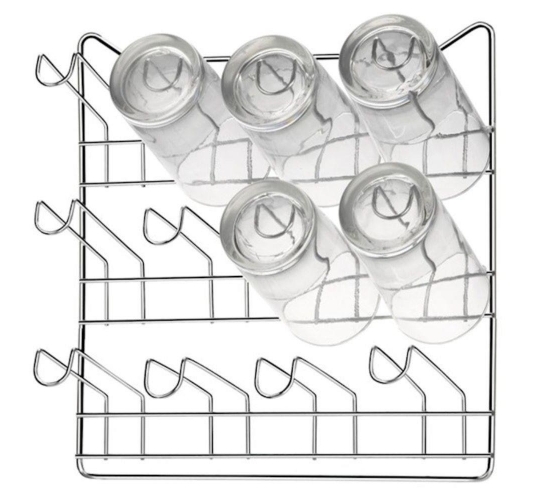 ESCORREDOR/SECADOR COPOS DE PAREDE ARAMADO P/12 UN
