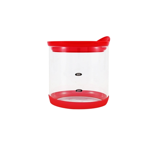 POTE VIDRO EMPIL.900L TP VERMELHO